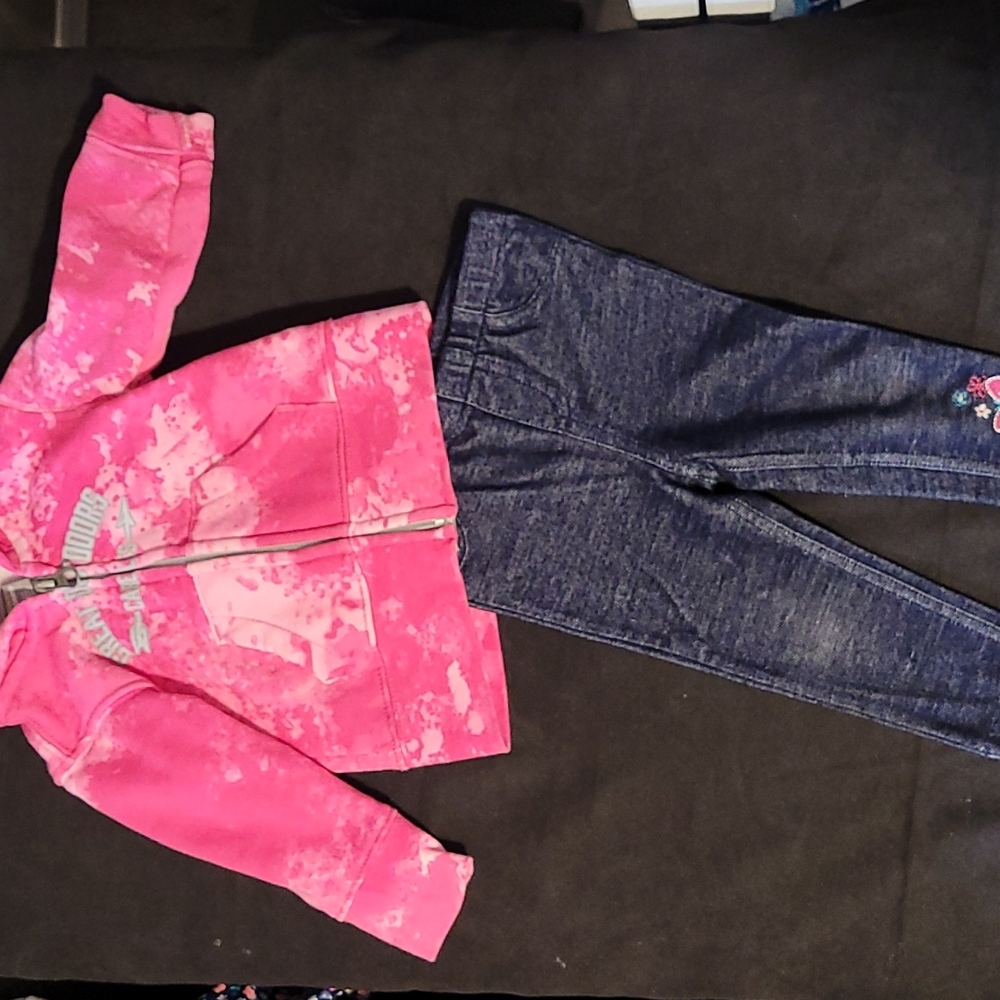 3-6M Sweater and 6M butterfly jeggings